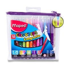 Maped Fixy Color Peps Long Life pouzdro na zip 12 barev