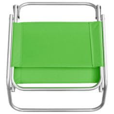 Greatstore Skládací plážové židle 2 ks zelené textil