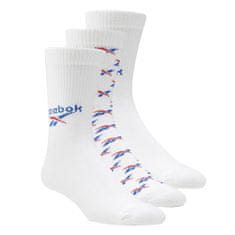 Reebok Dámské ponožky , CL FO Crew Sock 3P | GG6684 |bílá/modrá | S