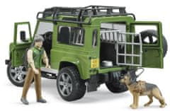 Bruder 2587 Land Rover s myslivcem a psem