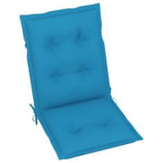 Vidaxl Podušky na zahradní židle 2 ks modré 100 x 50 x 7 cm