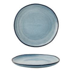 Decor By Glassor Modrý dezertní talíř s glazurou