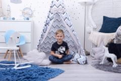 BabyTýpka Dětské teepee Cikcak blue grey