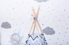 BabyTýpka Dětské teepee Cikcak blue grey