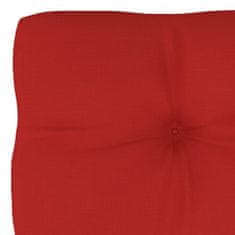 Greatstore Poduška na pohovku z palet červená 80 x 40 x 12 cm