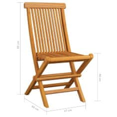 Greatstore Zahradní židle s šedými károvanými poduškami 2 ks masivní teak