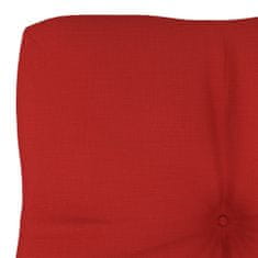 Greatstore Poduška na pohovku z palet červená 60 x 40 x 12 cm