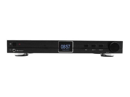 moderný sieťový audiosystém soundmaster ir45sw internetové rádio dlna upnp lan wifi pripojenie fm rds dab plus tuner rca optický audio a koaxiálny výstup výstup pre slúchadlá funkcie budíka diaľkové ovládanie v balení