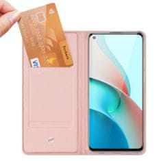 Dux Ducis Skin Pro knížkové kožené pouzdro na Xiaomi Redmi Note 9T 5G, růžové