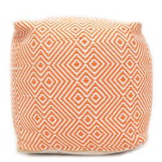 Bakero Pouf Martos orange/white 40x40x40 cm