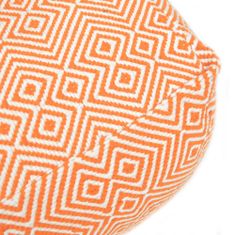 Bakero Pouf Martos orange/white 40x40x40 cm