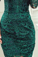 Numoco Dámské krajkové šaty Escoved zelená L