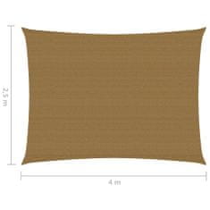 Greatstore Stínící plachta 160 g/m2 taupe 2,5 x 4 m HDPE