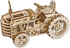 Robotime Robotime 3D dřevěné mechanické puzzle Traktor 135 dílků