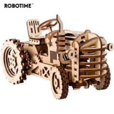 Robotime Robotime 3D dřevěné mechanické puzzle Traktor 135 dílků