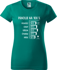 Hobbytriko Vtipné tričko - Pracuji na 100% Barva: Fialová (64), Velikost: 2XL