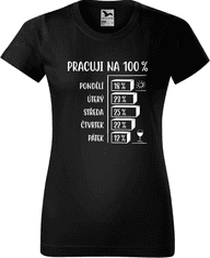 Hobbytriko Vtipné tričko - Pracuji na 100% Barva: Fialová (64), Velikost: 2XL