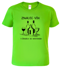 Hobbytriko Vtipné tričko - Znalec vína Barva: Lahvově zelená (06), Velikost: S