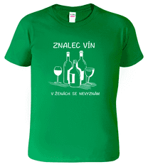 Hobbytriko Vtipné tričko - Znalec vína Barva: Lahvově zelená (06), Velikost: S