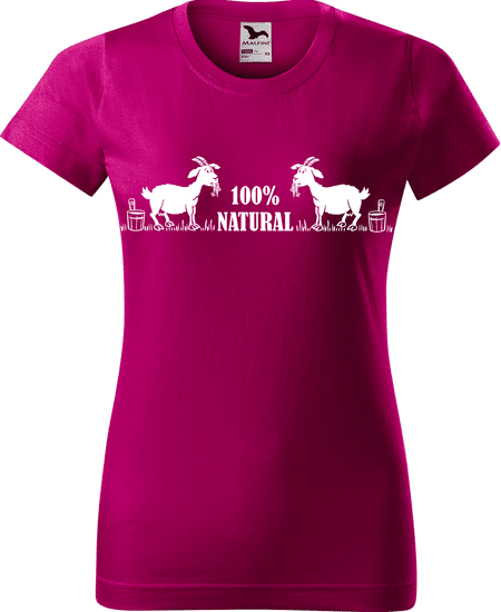 Hobbytriko Vtipné tričko - 100% natural Barva: Fuchsia red (49), Velikost: S