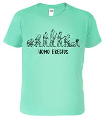 Hobbytriko Vtipné tričko - Homo Erectus Barva: Petrolejová (93), Velikost: M
