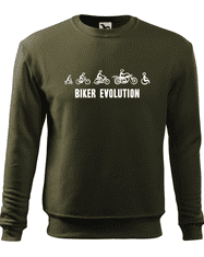 Hobbytriko Moto mikina - Biker Evolution Barva: Military, Velikost: XL