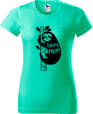 Hobbytriko Tričko s lenochodem pro mámu - Lazy mum Barva: Béžová (51), Velikost: XL