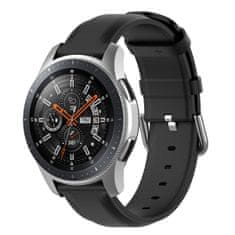 BStrap Leather Lux řemínek na Samsung Galaxy Watch 3 45mm, black