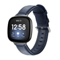 BStrap Leather Lux řemínek na Fitbit Versa 3, navy blue