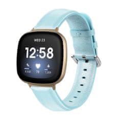 BStrap Leather Lux řemínek na Fitbit Versa 3, light blue