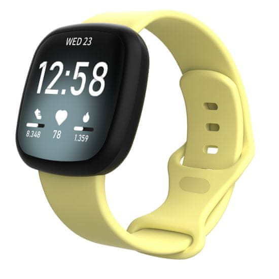 BStrap Silicone (Large) řemínek na Fitbit Versa 3, yellow