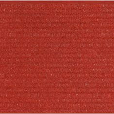 Greatstore Stínící plachta 160 g/m2 červená 4 x 4 x 4 m HDPE