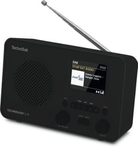 moderní radiopřijímač technisat TECHNIRADIO 6 IR dab fm tuner automatické vyhledávání stanic podsvícený displej předvolby 20 plus 20 hodiny datum budík odložené buzení snooze wifi technologie technisat connect aplikace mono reproduktor