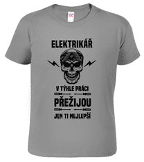 Hobbytriko Tričko pro elektrikáře - Přežije jen ten nejlepší elektrikář Barva: Žlutá (04), Velikost: S