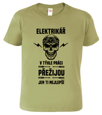 Hobbytriko Tričko pro elektrikáře - Přežije jen ten nejlepší elektrikář Barva: Žlutá (04), Velikost: S