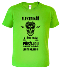 Hobbytriko Tričko pro elektrikáře - Přežije jen ten nejlepší elektrikář Barva: Žlutá (04), Velikost: S