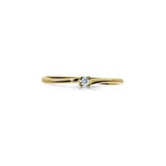 Třpytivý prsten ze žlutého zlata s briliantem DZ6733-2948-00-X-1 (Obvod 49 mm)
