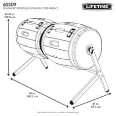 LIFETIME kompostér LIFETIME 60309 DOUBLE BARREL