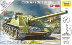 Zvezda stíhač tanků SU-100, Snap Kit 5044, 1/72