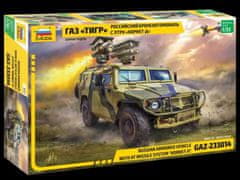 Zvezda terénní automobil GAZ "Tiger" s protitankvým raketovým systémem "Kornet D", Model Kit military 3682, 1/35