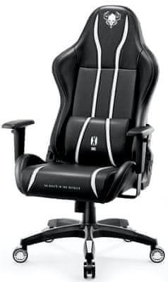 Diablo-Chairs X-One 2.0, XL, černá/bílá (5902560336467) výškové polohování funkce houpání stabilní základna