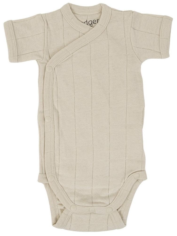 Lodger dětské zavinovací body Romper SS Tribe Birch 68 béžová