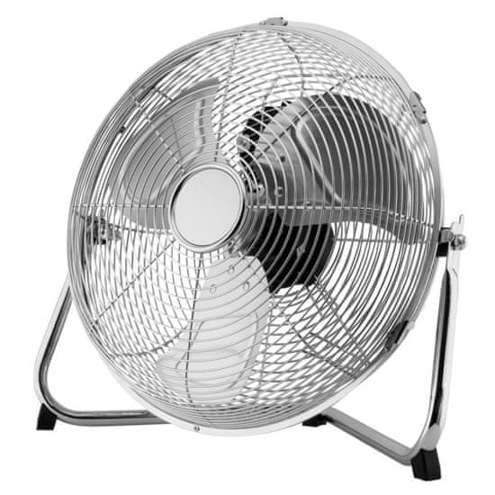 FK technics  Podlahový ventilátor 35cm, 3 rychlosti, chrom, 70W