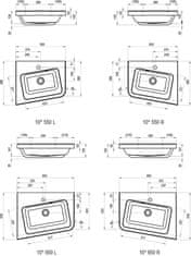 Ravak Rohové umyvadlo 10° 650 L