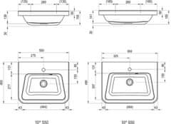Ravak Umyvadlo 10° 650