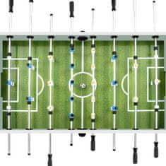 Greatstore Stolní fotbal ocel 60 kg 140 x 74,5 x 87,5 cm bílý