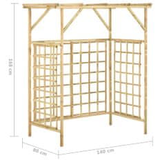 Petromila Zahradní pergola pro dvě popelnice impregnované borové dřevo