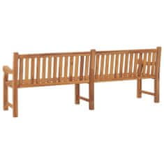 Greatstore Zahradní lavice s poduškou 240 cm masivní teak