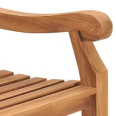 Greatstore Zahradní lavice s poduškou 150 cm masivní teak