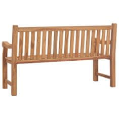 Greatstore Zahradní lavice s poduškou 150 cm masivní teak